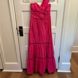 Elegant Pink Strapless Dress